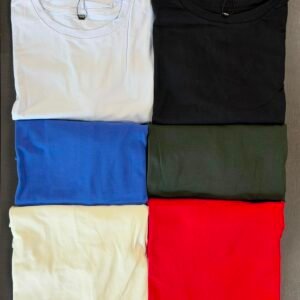 Paquete Remeras de Algodón Peruano Lisas x6 Unidades